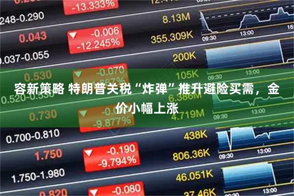 容新策略 特朗普关税“炸弹”推升避险买需，金价小幅上涨