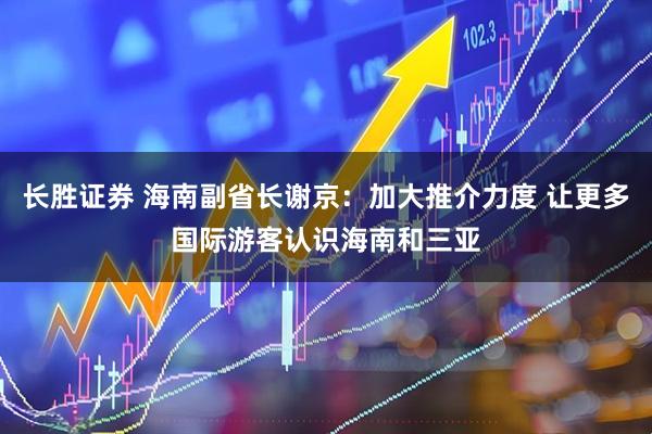 长胜证券 海南副省长谢京：加大推介力度 让更多国际游客认识海南和三亚