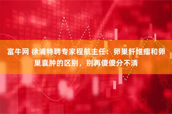 富牛网 徐浦特聘专家程航主任：卵巢纤维瘤和卵巢囊肿的区别，别再傻傻分不清